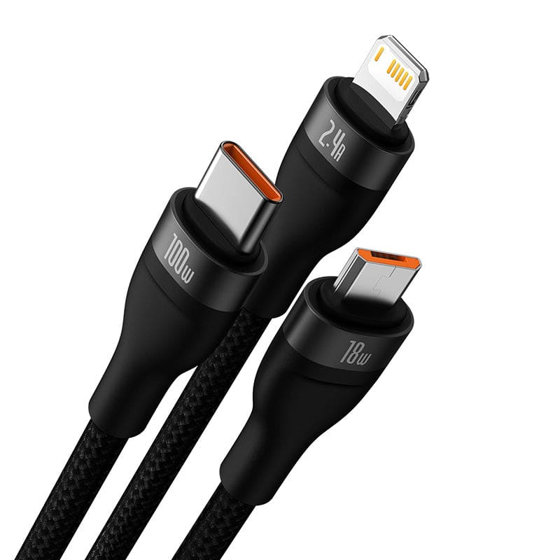 3 USB Powerful Cable | Baseus Flash Series | Gadget Store