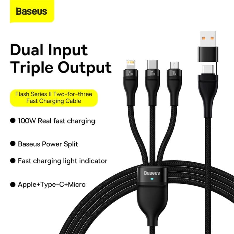 Baseus Flash Series | 3 USB and Type-C | Gadget Store