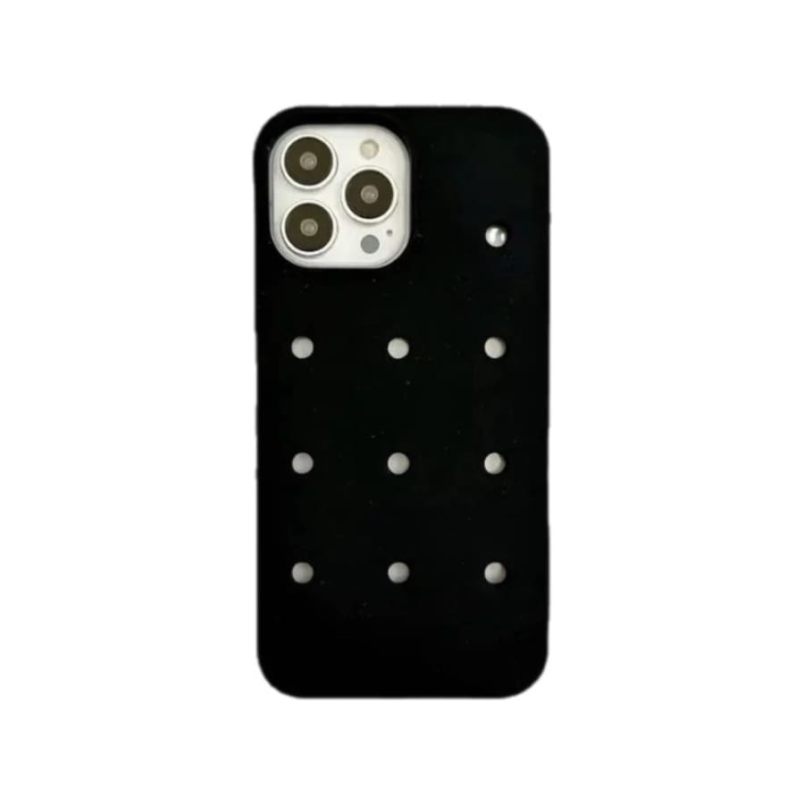 Gadget Store- Crocs Phone Cover Black - ايفون 15 برو ماكس