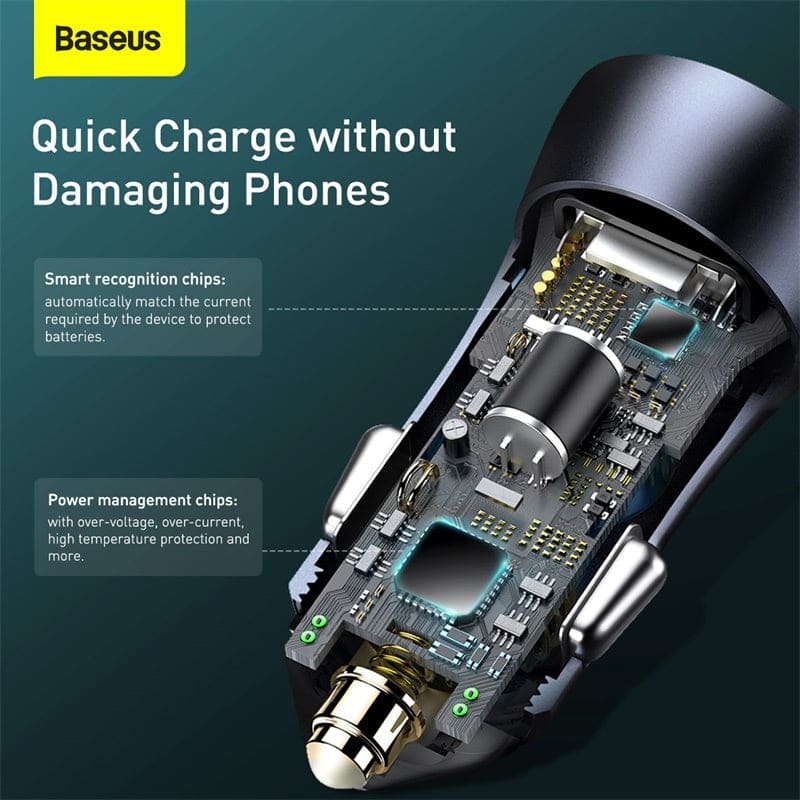 Dual Car Charger | BASEUS Golden Contractor Pro | Gadget