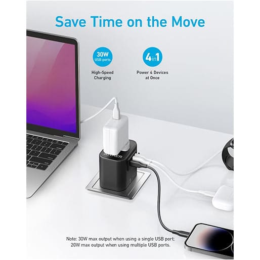 Gadget Store- ANKER 312 Outlet Extender Travel Adapter 30W