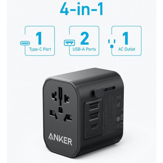 Gadget Store- ANKER 312 Outlet Extender Travel Adapter 30W
