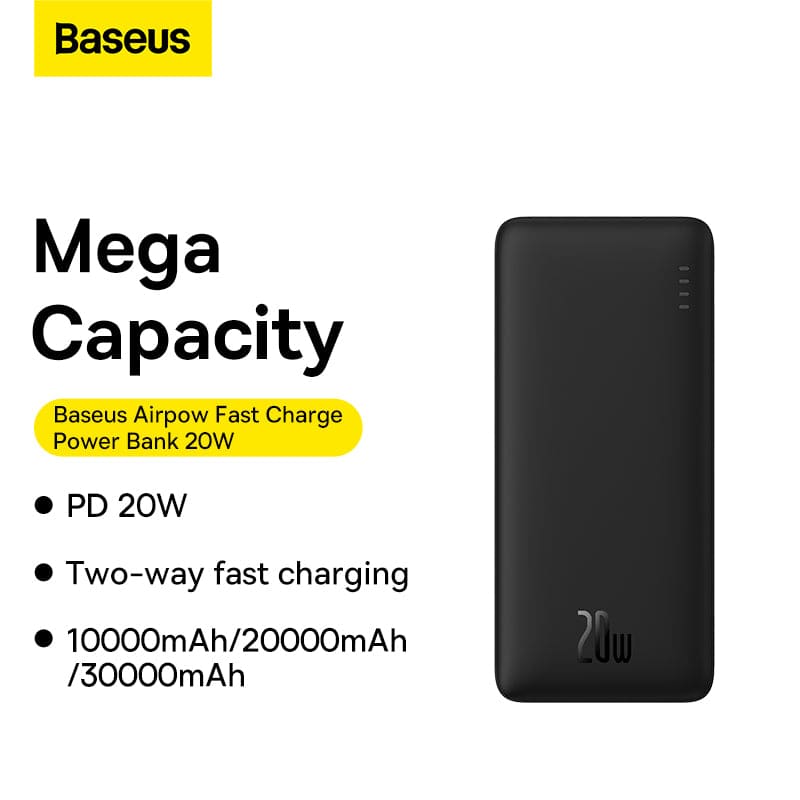 Gadget Store- Baseus Airpow Fast Charge Power Bank 10000mAh