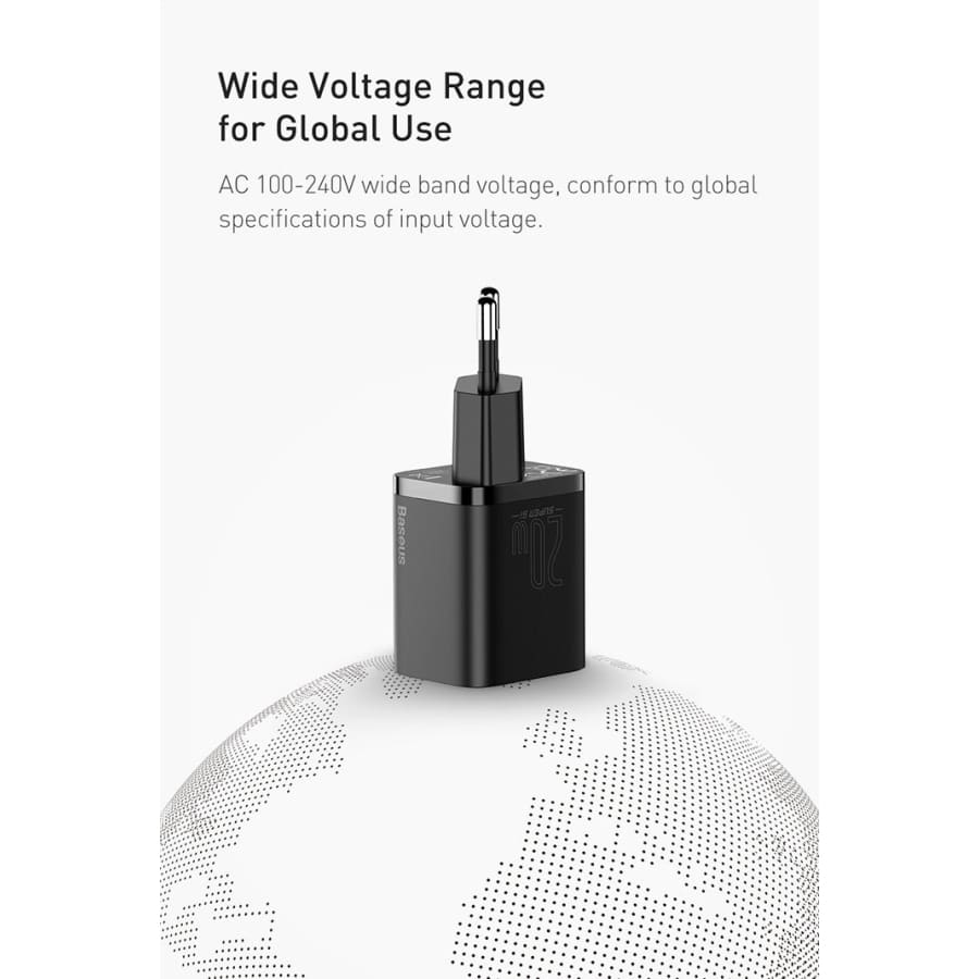 Gadget Store -BASEUS Super Si Type-C 20W Plug With Cable