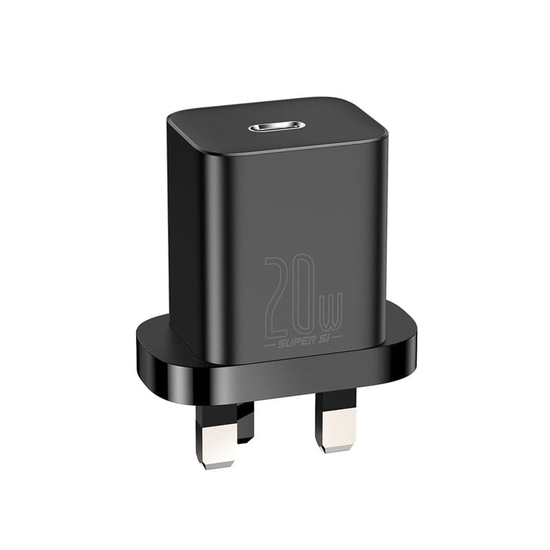 Gadget Store- BASEUS Super Si Type-C 20W UK Plug - أسود