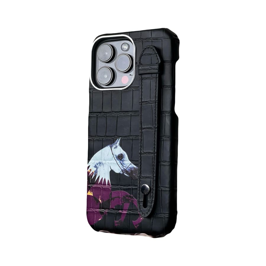 Gadget Store- Black Cover Genuine Cow Leather with Side