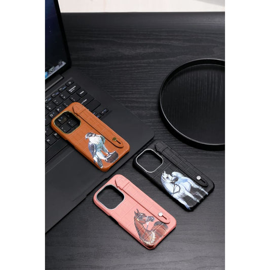 Gadget Store- Brown Cover Genuine Cow Leather with Side