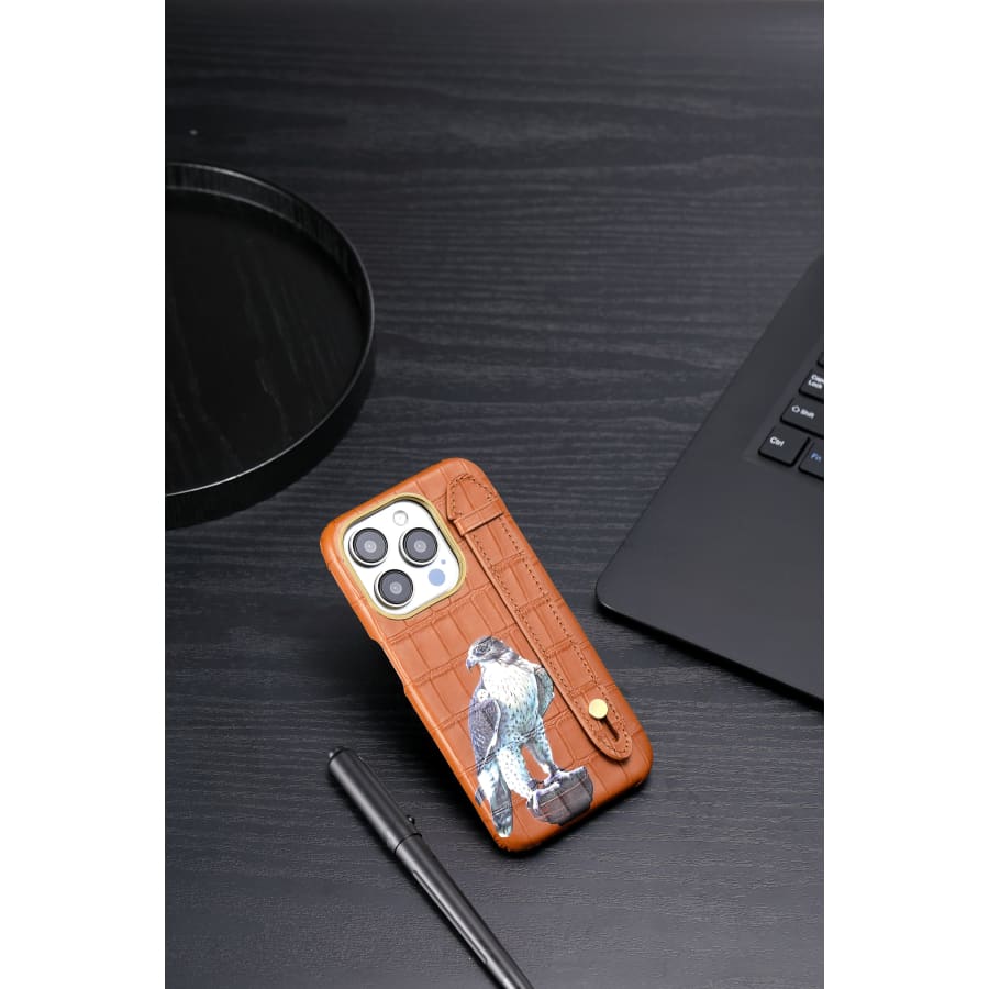 Gadget Store- Brown Cover Genuine Cow Leather with Side