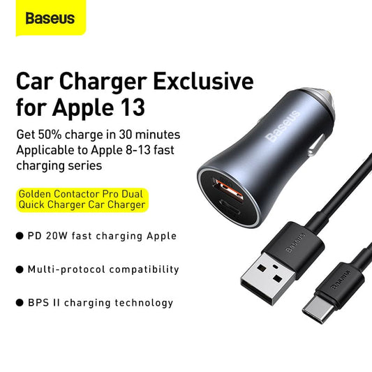 Gadget Store - بيزوس قولدن كونتراكتور برو - شاحن سيارة يو اس