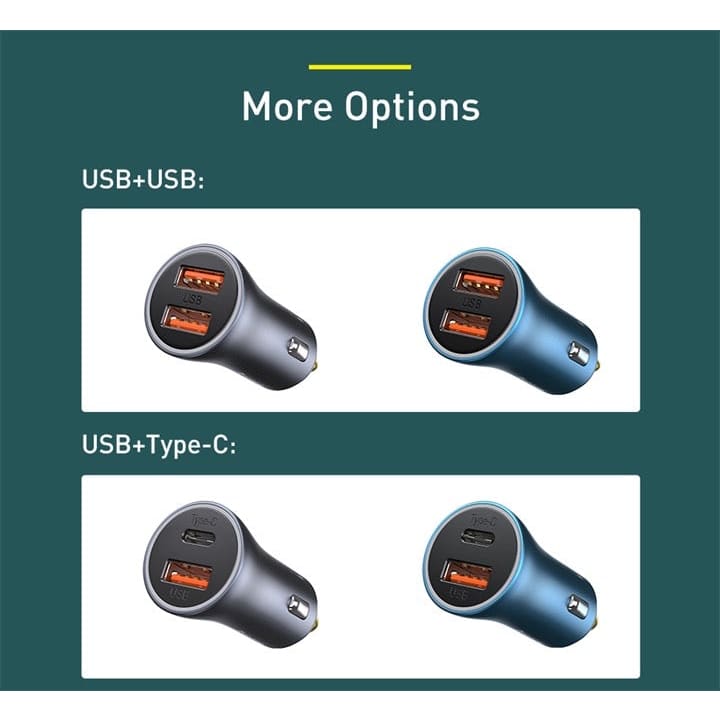 Gadget Store - بيزوس قولدن كونتراكتور برو - شاحن سيارة يو اس