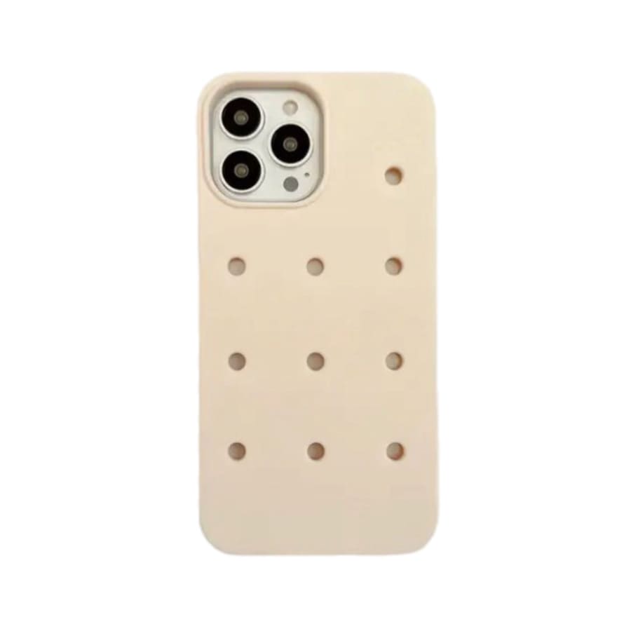 Gadget Store- Crocs Phone Cover Beige - ايفون 15 برو ماكس