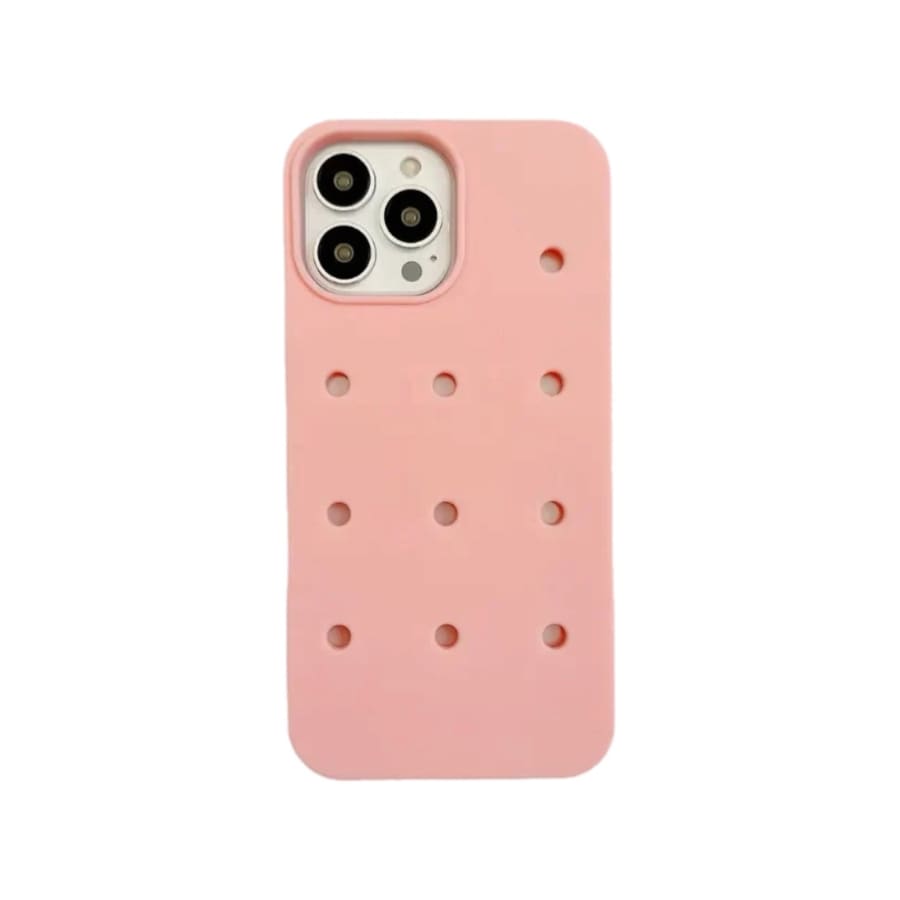 Gadget Store- Crocs Phone Cover Light Pink - ايفون 15 برو