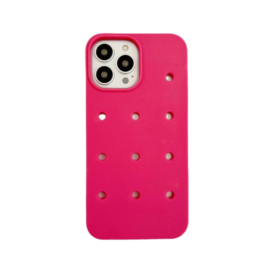 Gadget Store- Crocs Phone Cover Pink - ايفون 15 برو ماكس