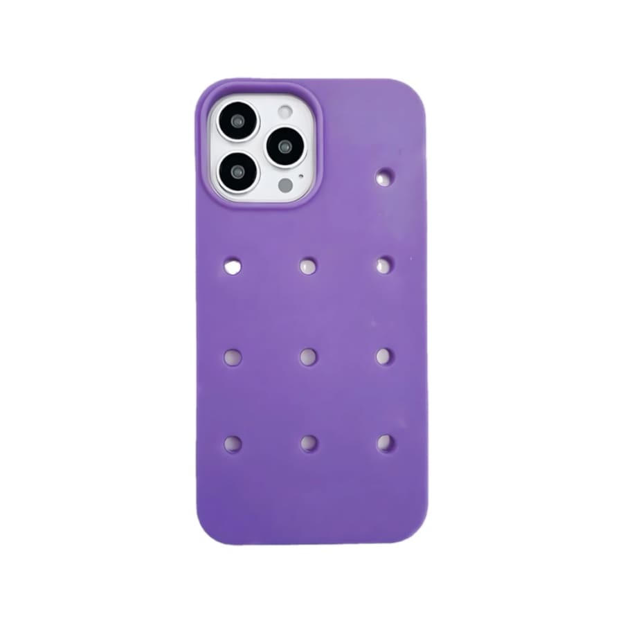 Gadget Store- Crocs Phone Cover Purple - ايفون 15 برو ماكس