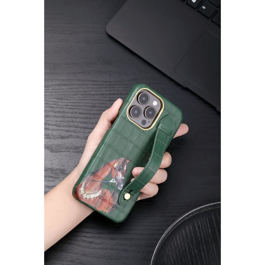 Gadget Store- Green Cover Genuine Cow Leather with Side