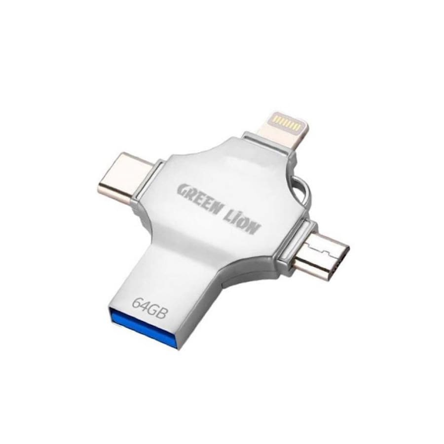 Gadget Store - GREEN LION 4 in 1 Flash Drive - 64 جيجابايت