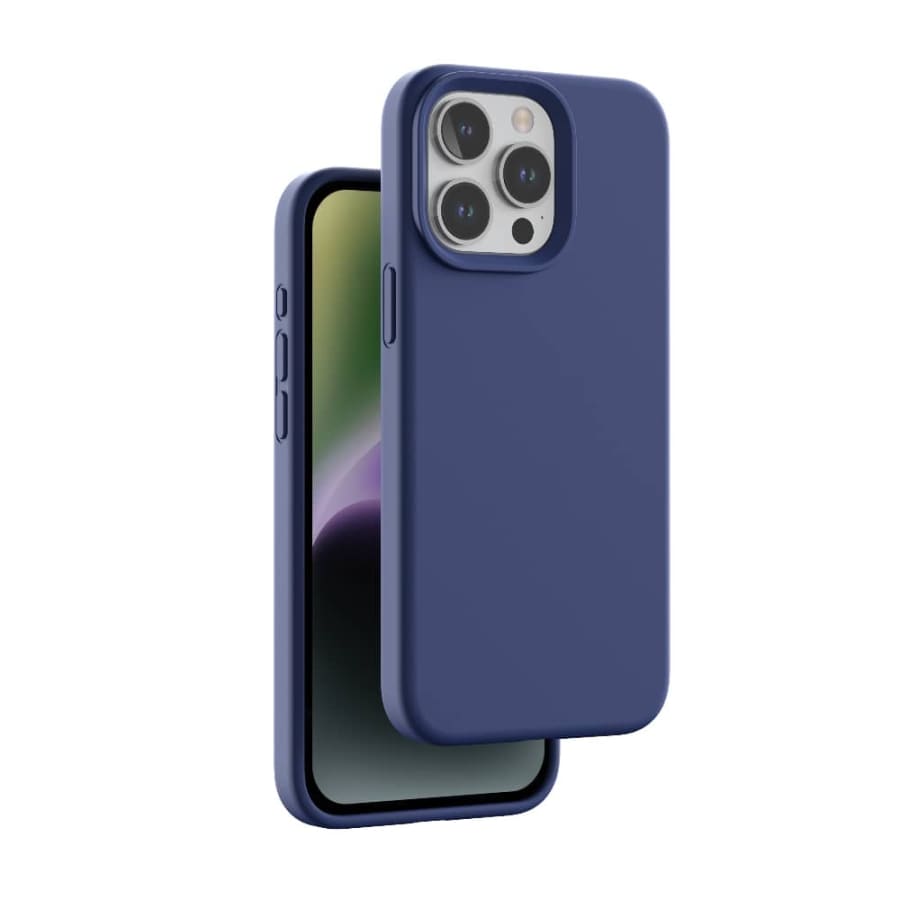 Gadget Store- GS Dark Blue Silicone Case - ايفون 15 برو ماكس