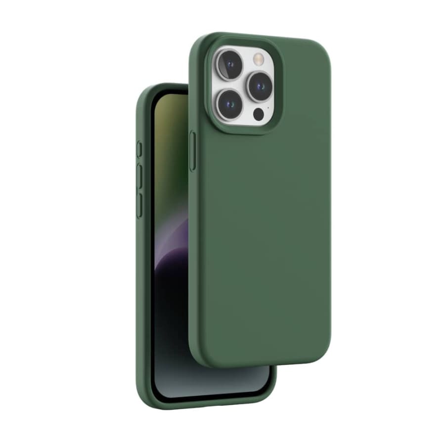 Gadget Store- GS Dark Green Silicone Case - ايفون 15 برو