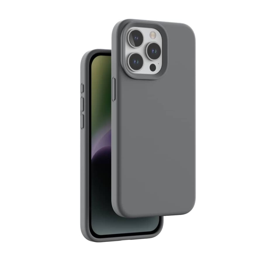 Gadget Store- GS Dark Grey Silicone Case - ايفون 15 برو ماكس