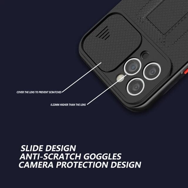 Gadget Store - ⁨كفر أزرق مع غطاء للكاميرا و قاعدة مغناطيس