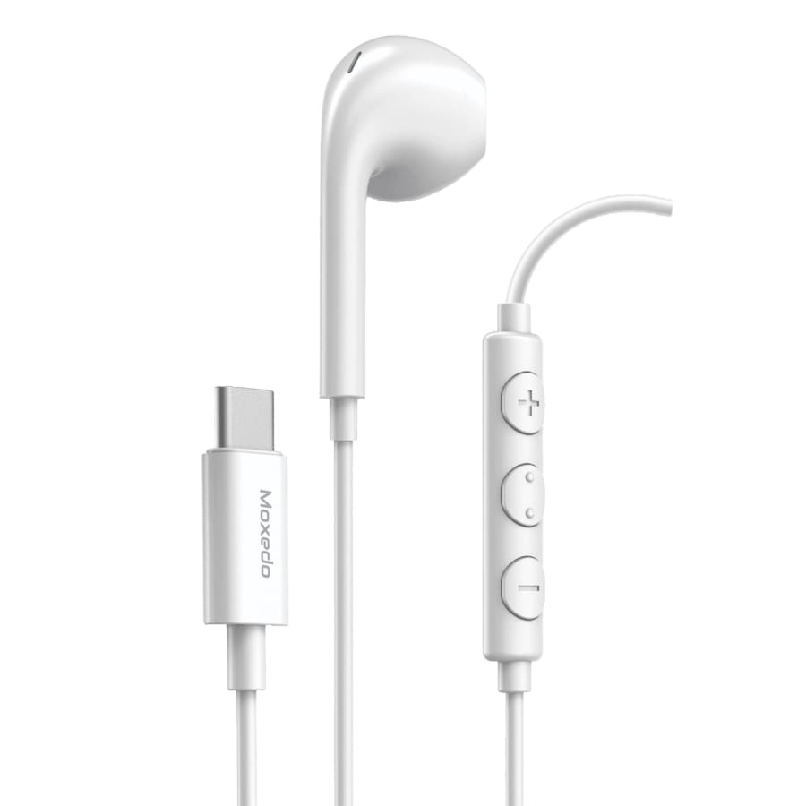 موكسيدو سماعة تايب-سي أحادية - أبيض، صوت عالي الجودة