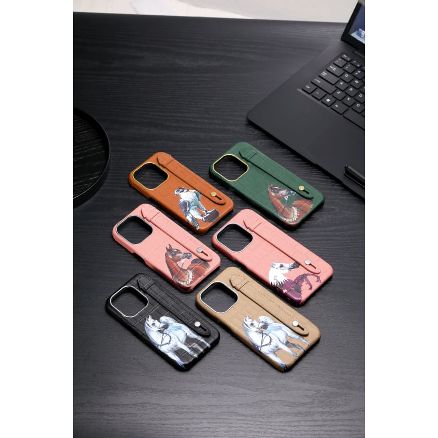 Gadget Store- Pink Cover Genuine Cow Leather with Side