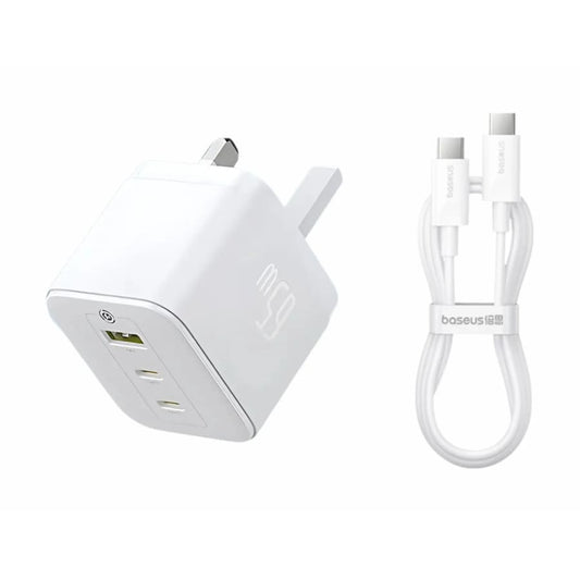 Gadget Store - شاحن بيسوس بالم السريع بمنفذين تايب سي ومنفذ