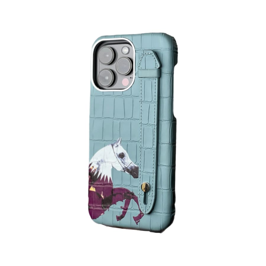 Gadget Store- Sky Blue Cover Genuine Cow Leather with Side