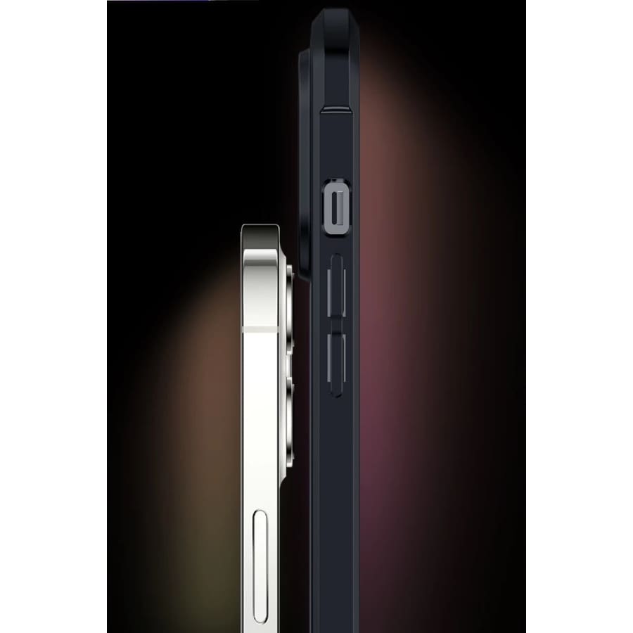 Gadget Store - xundd كفر شفاف مع حلقة مغناطيس للأيفون- أسود