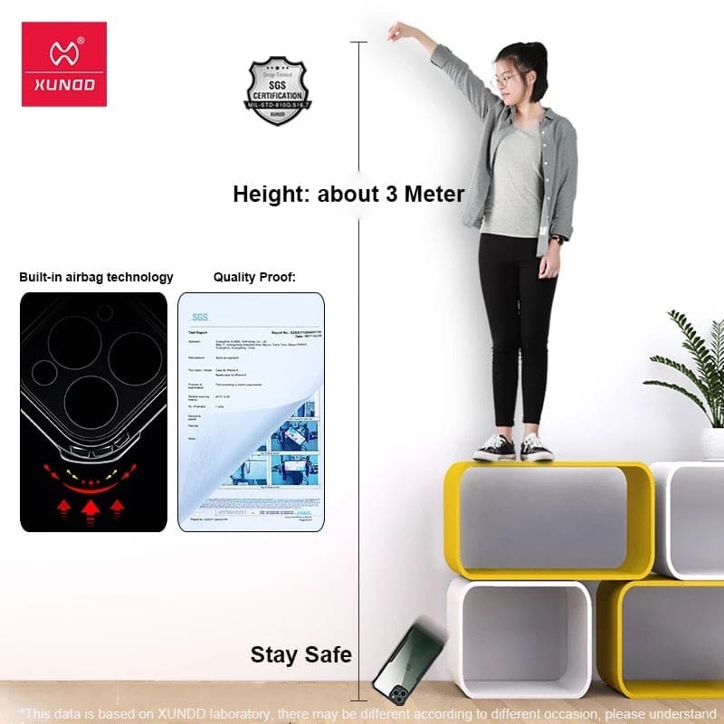 Gadget Store - xundd كفر شفاف مع حلقة مغناطيس للأيفون- أسود