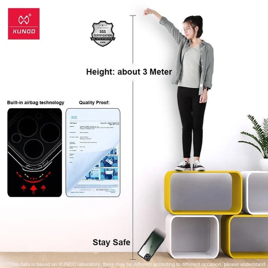 Gadget Store - xundd كفر شفاف مع حلقة مغناطيس للأيفون- أسود