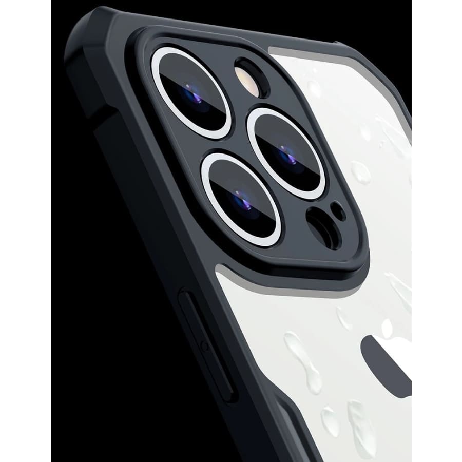 Gadget Store - xundd كفر شفاف مع حلقة مغناطيس للأيفون- أسود