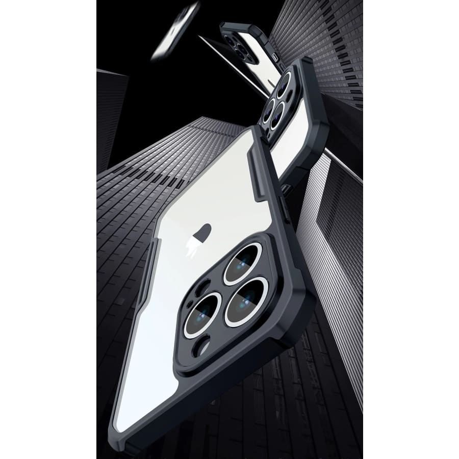 Gadget Store - xundd كفر شفاف مع حلقة مغناطيس للأيفون- أسود