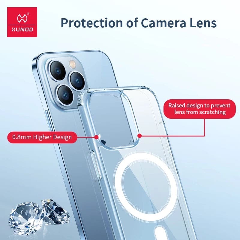 Gadget Store - xundd كفر شفاف Magsafe للأيفون- شفاف XUNDD