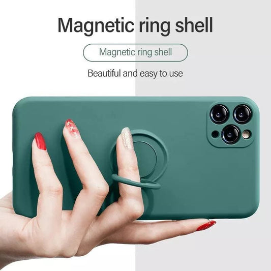 purple cover magnetic ring iPhone